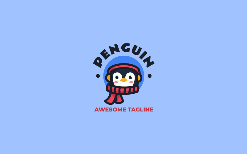 Penguin Mascot Cartoon Logo 8 Logo Template