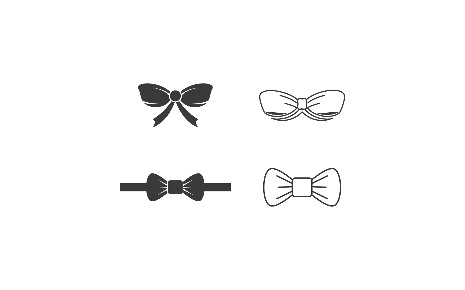 Vlinderdas pictogram vector ontwerp illustratie sjabloon