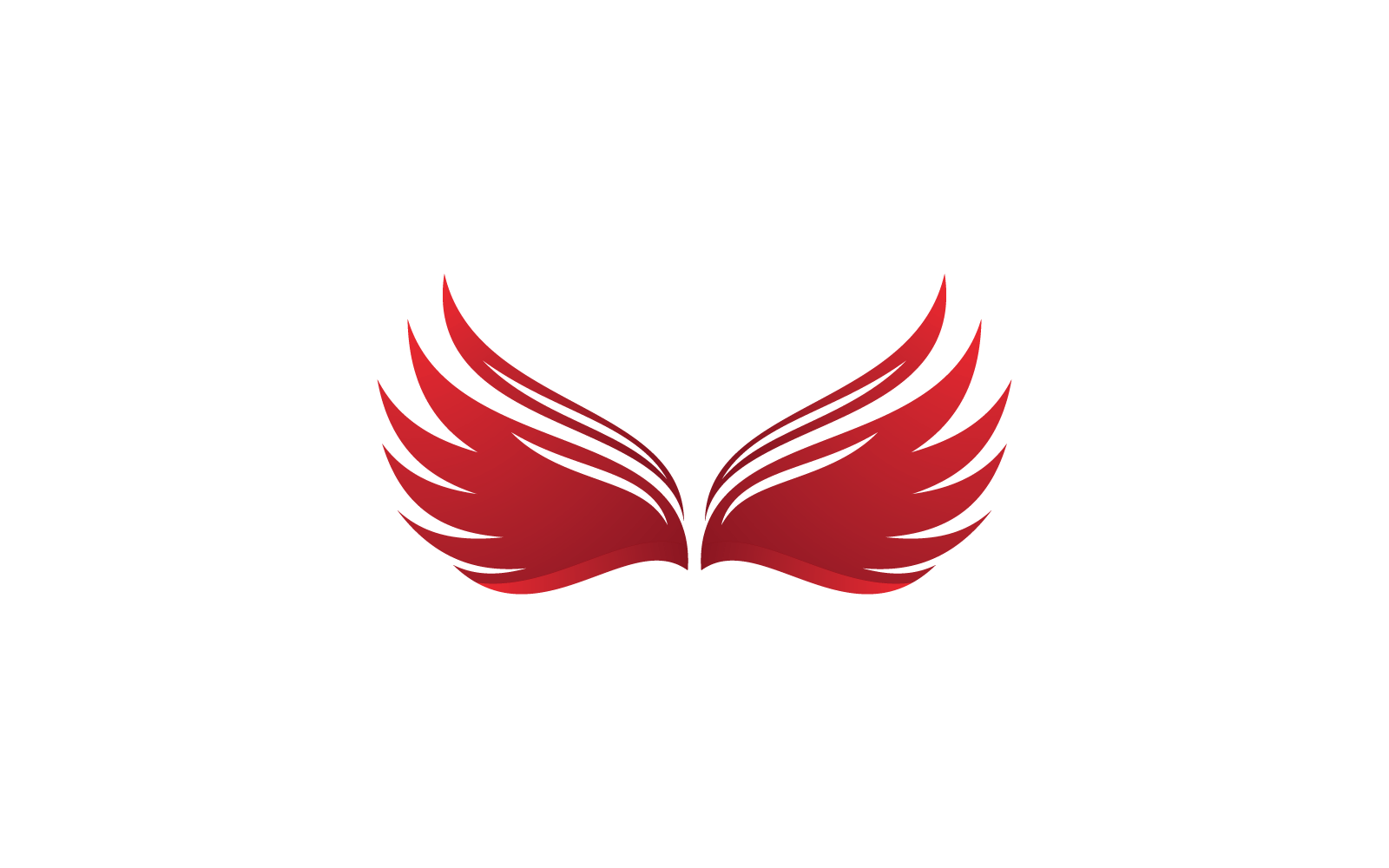 Wing illustration logo icon vector flat design Logo Template