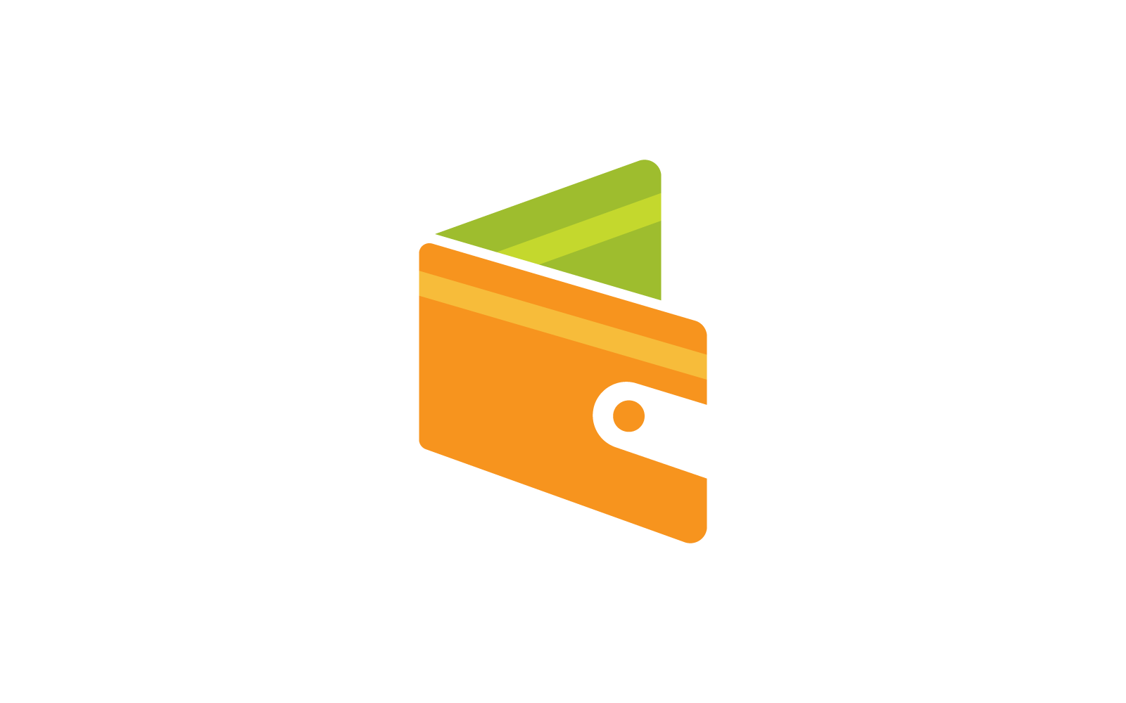 Wallet logo vector flat design