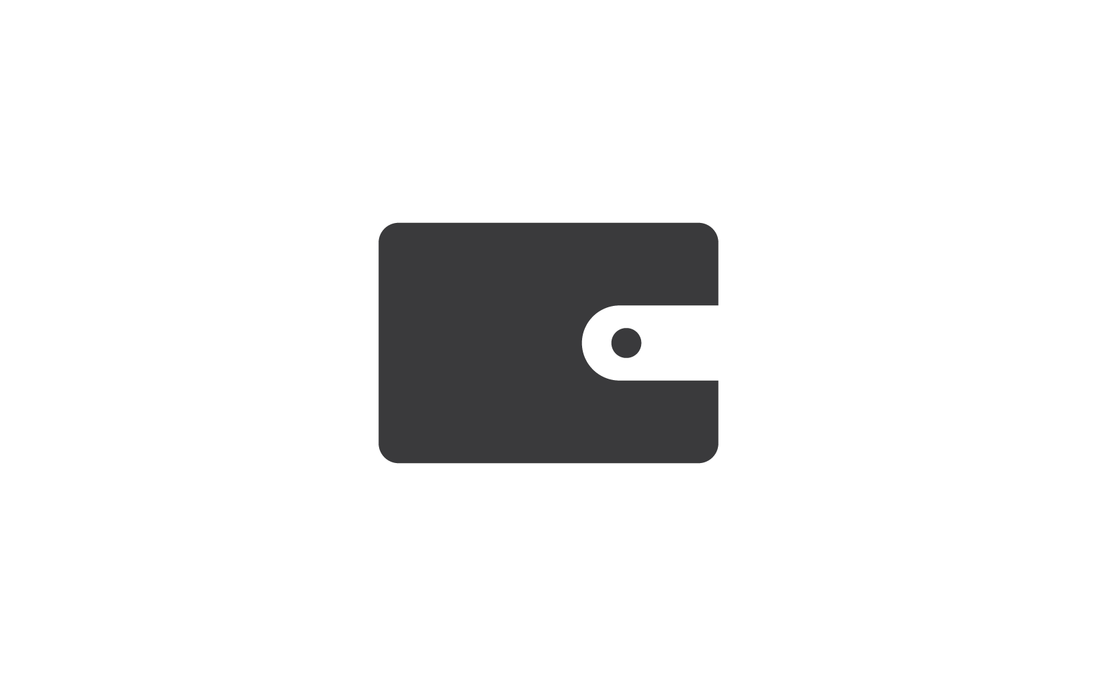 Portemonnee logo vector platte ontwerpsjabloon