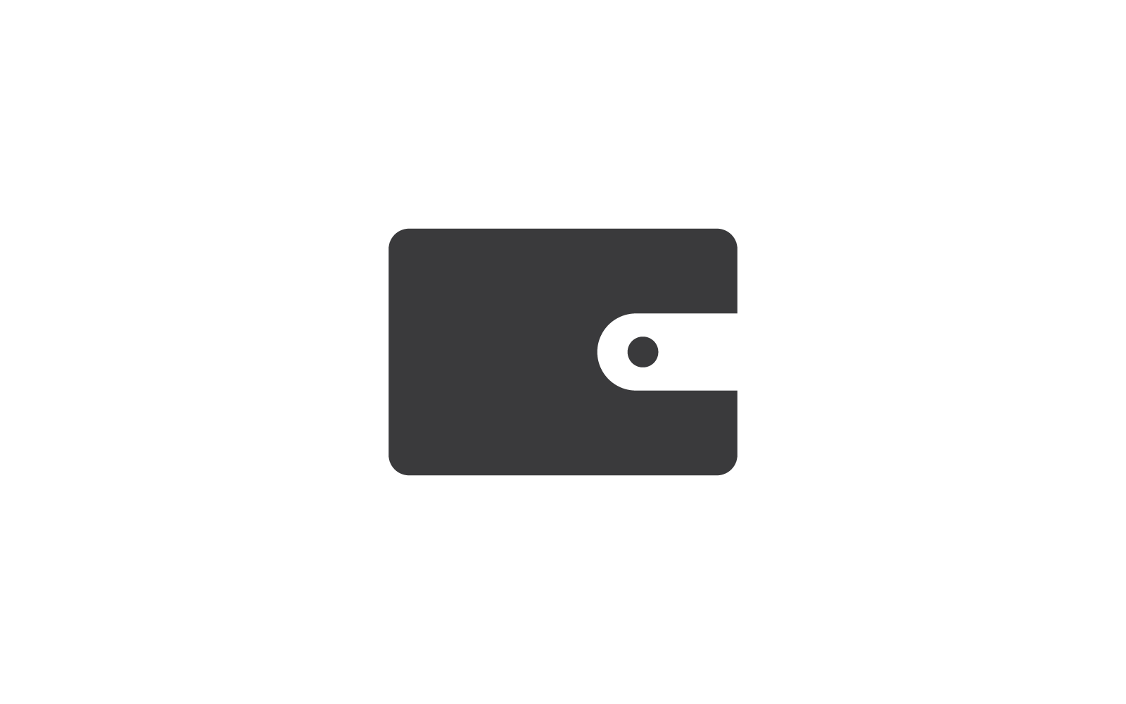 Wallet logo vector flat design template