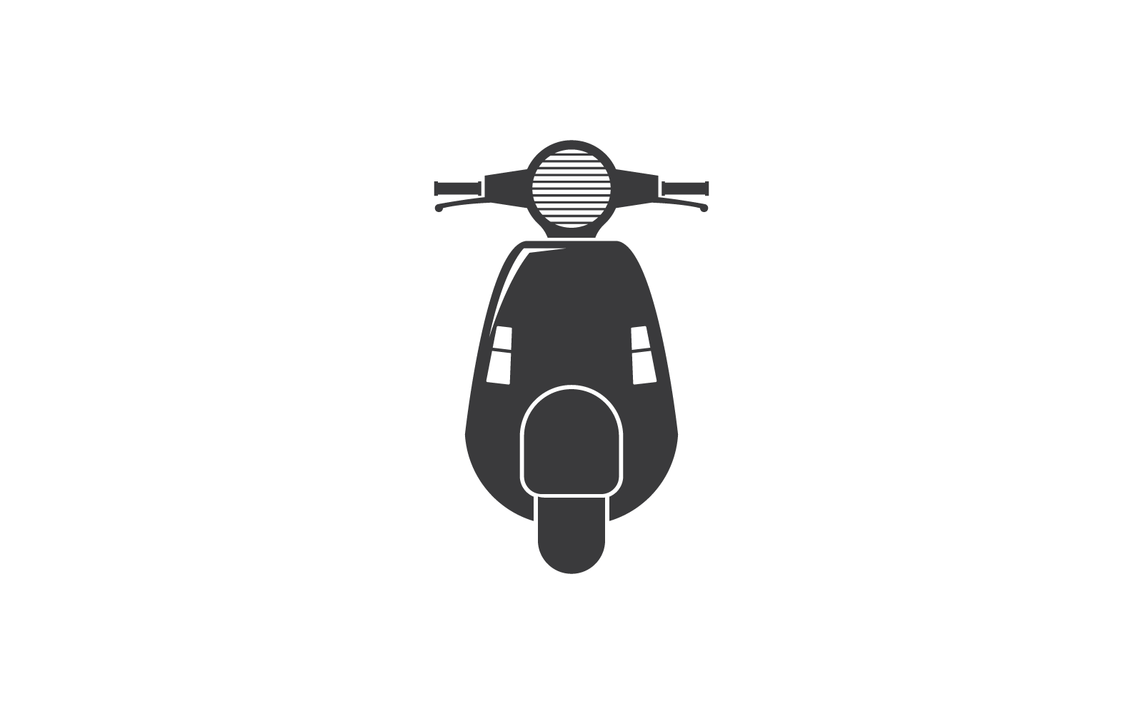 Scooter logo icône vecteur design plat