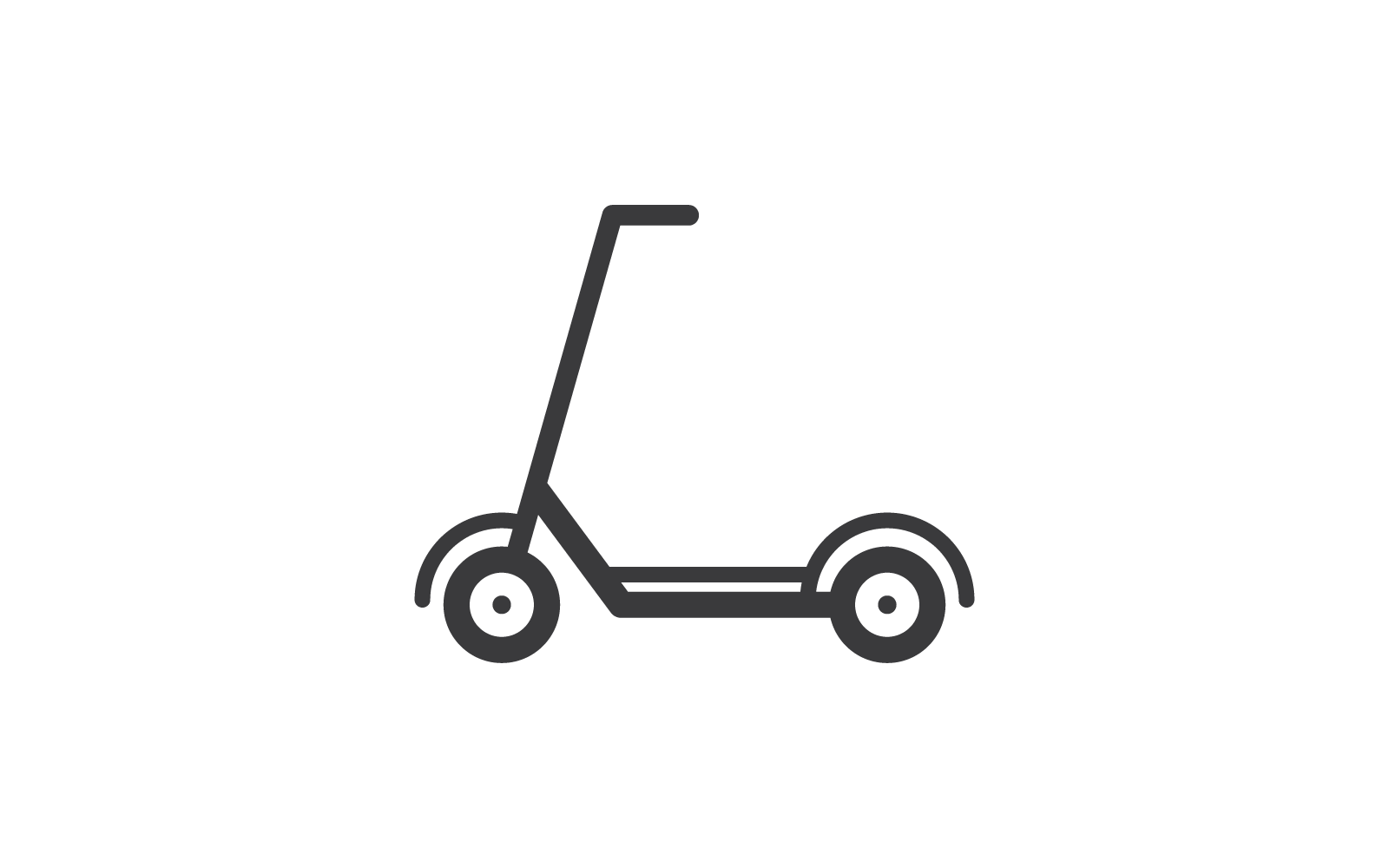 Plantilla de diseño de vector de icono de scooter