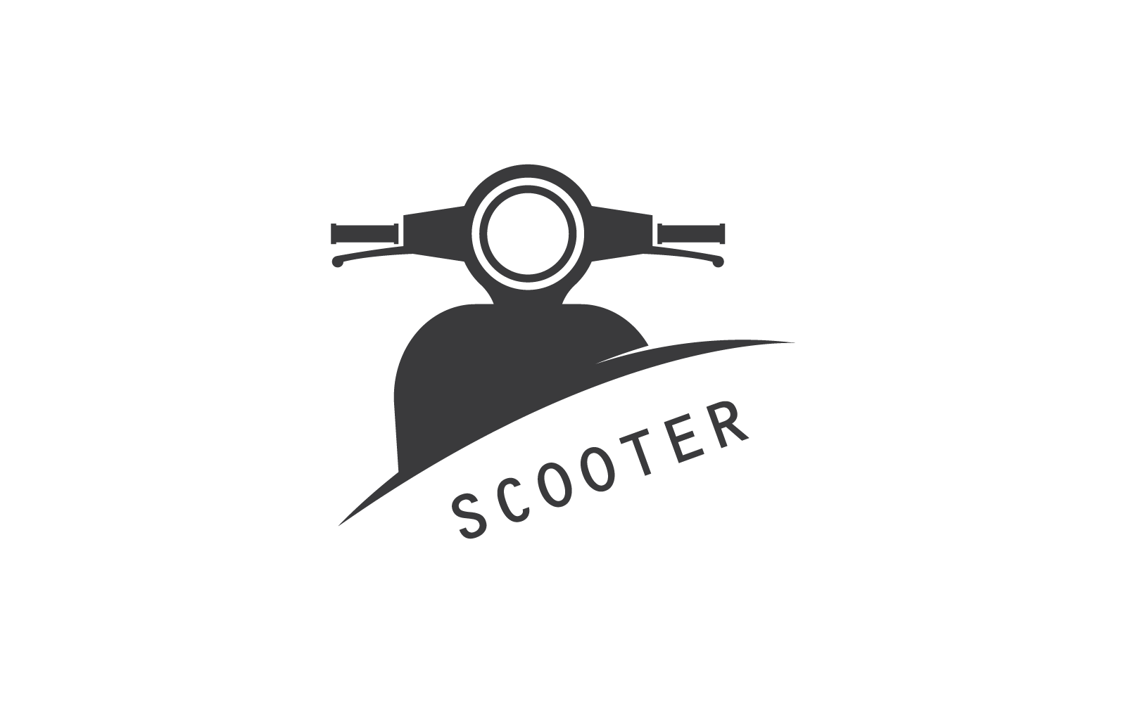 Scooter logo vector icon flat design eps 10