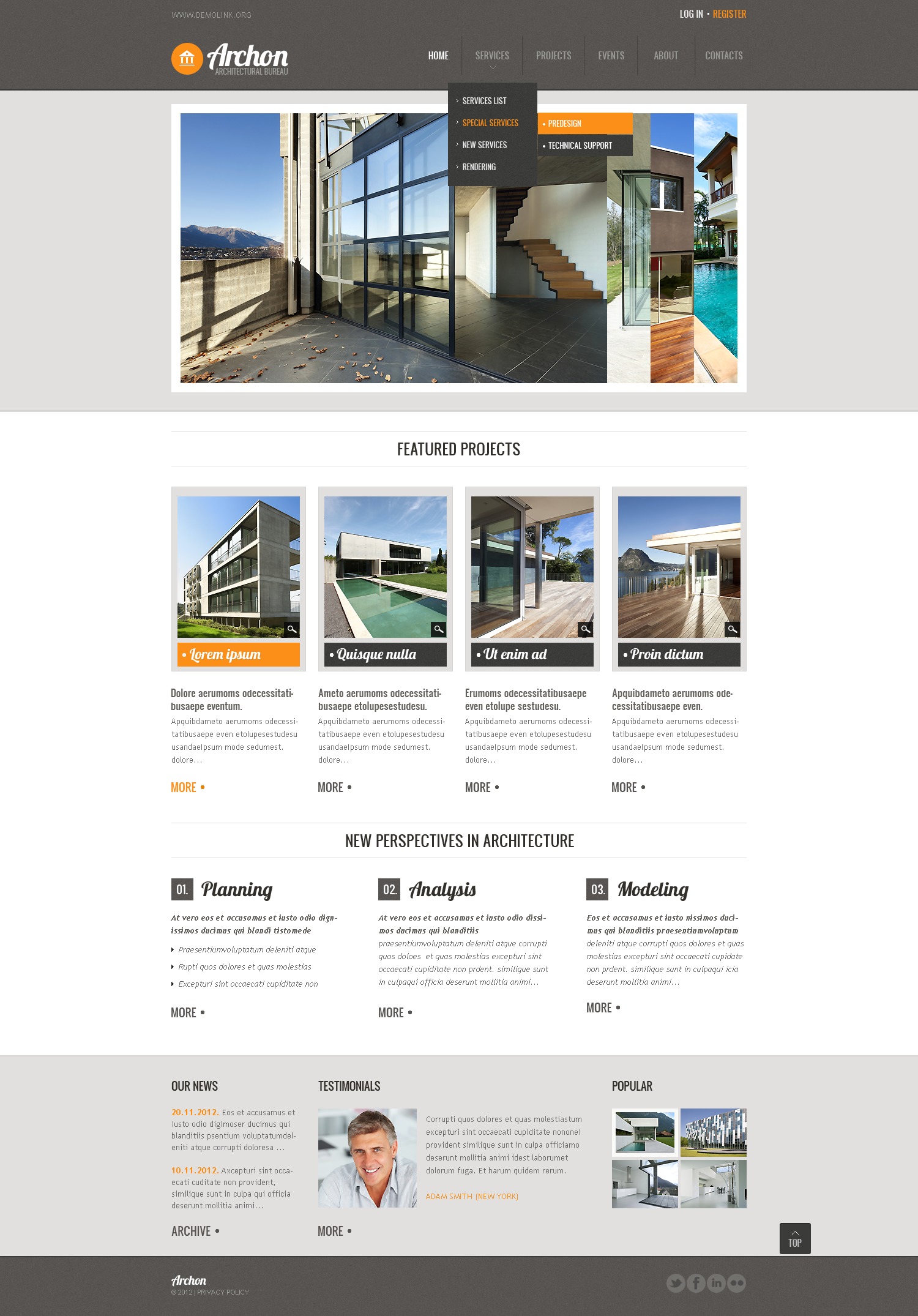 Architecture Website Template #39464