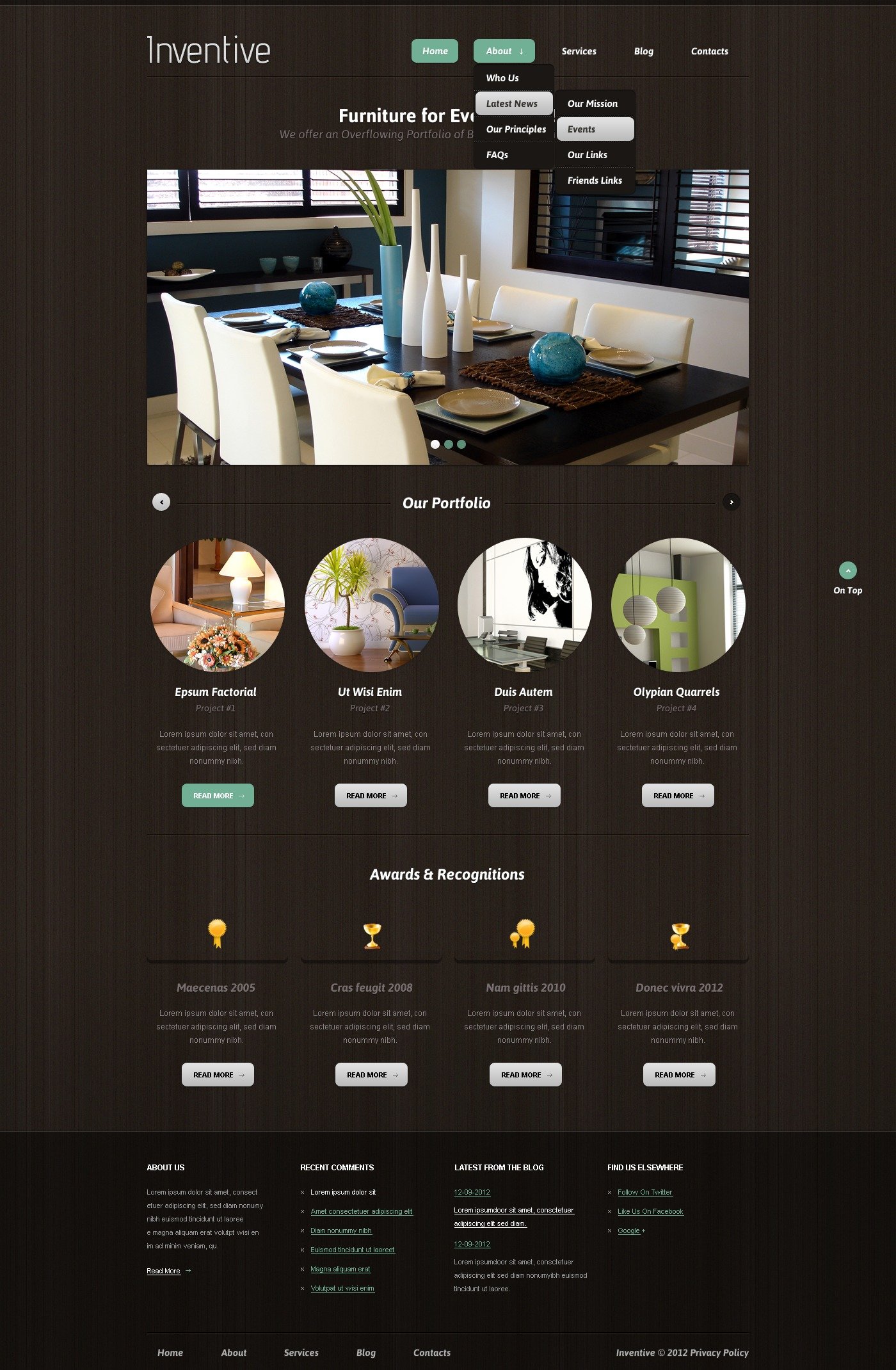 Interior Design WordPress Theme #39478