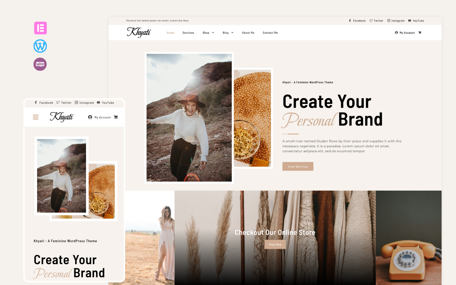 Khyati - An Elementor Pro Theme For Female Creators