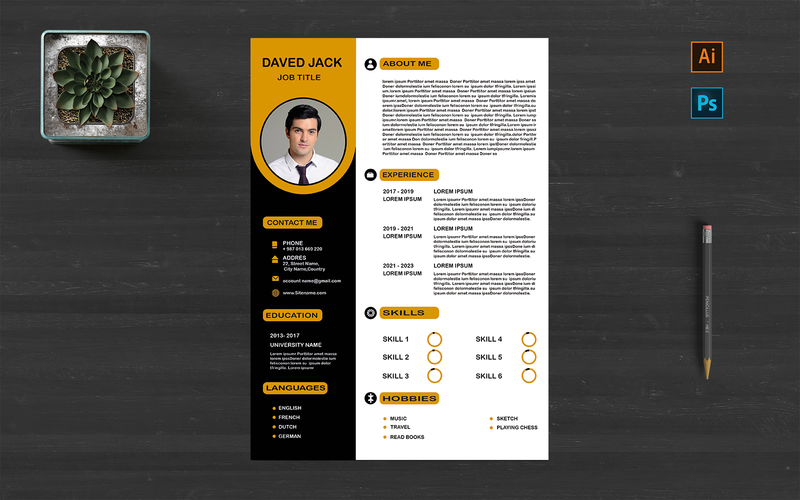 Professional  and modern resume template