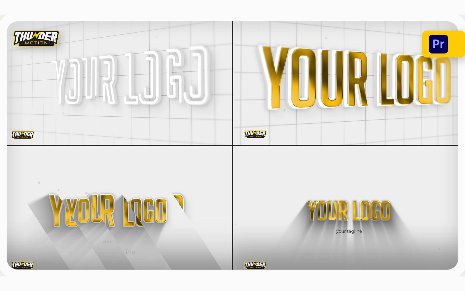 Clean 3D Stroke Logo Reveal - Motion Graphics Template