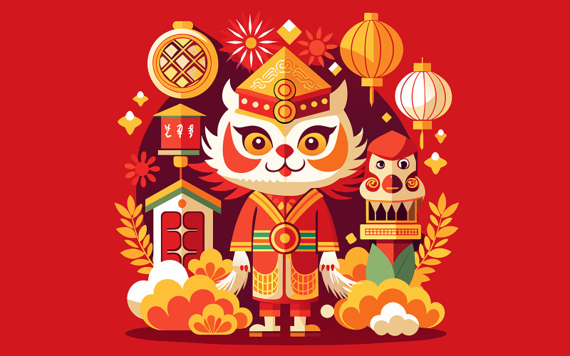 Chinese New Year Unique Vector Design 15 Vector Graphic