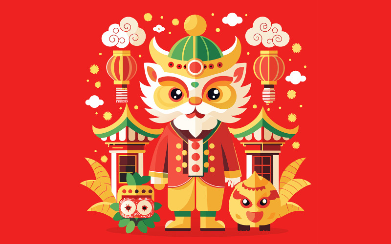 Chinese New Year Unique Vector Design 19 Vector Graphic
