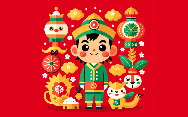 Chinese New Year Unique Vector Design 22 Vector Graphic