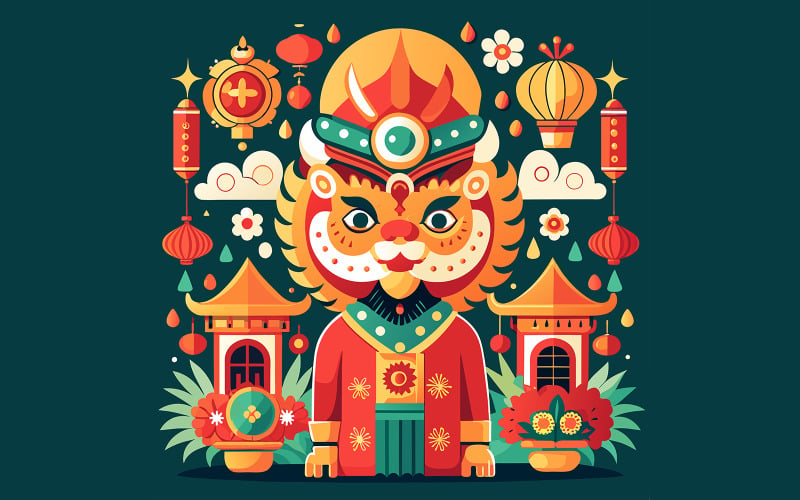Chinese New Year Unique Vector Design 25 Vector Graphic