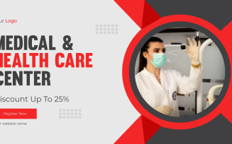 Medical and Health Care Editable Social Media Cover Design Template