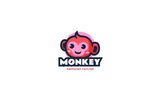 Monkey Simple Mascot Logo 4