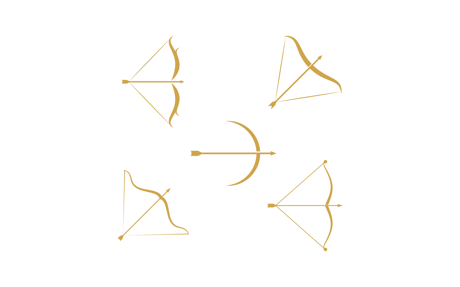 Archery logo vector flat design template