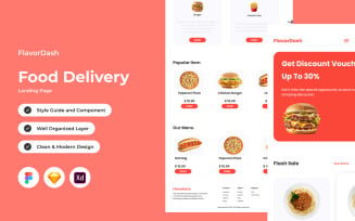 FlavorDash - Food Delivery Landing Page V2