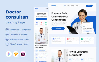 LifeCare - Doctor Consultant Landing Page V2