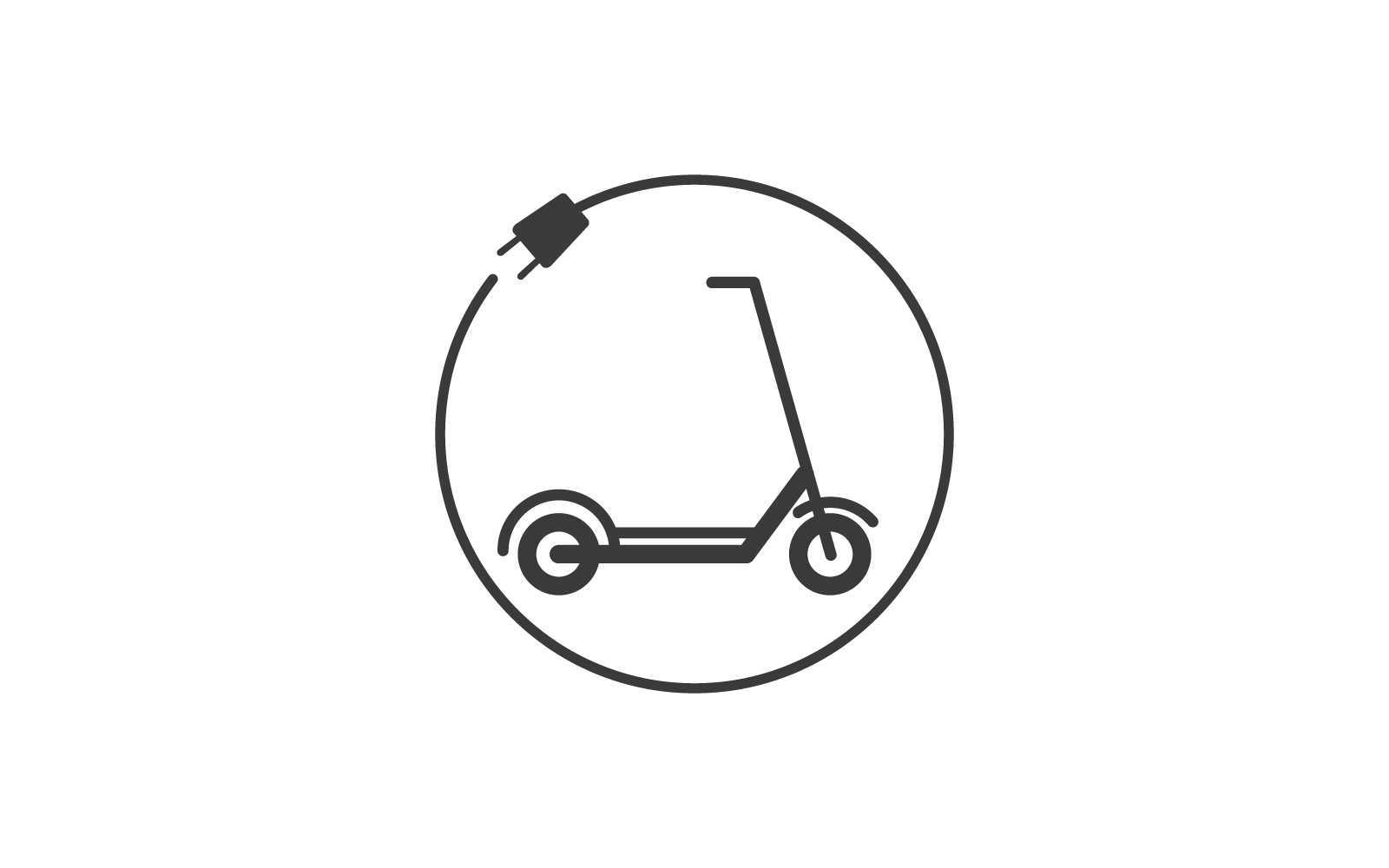 Scooter icon illustration vector flat design eps 10 Logo Template