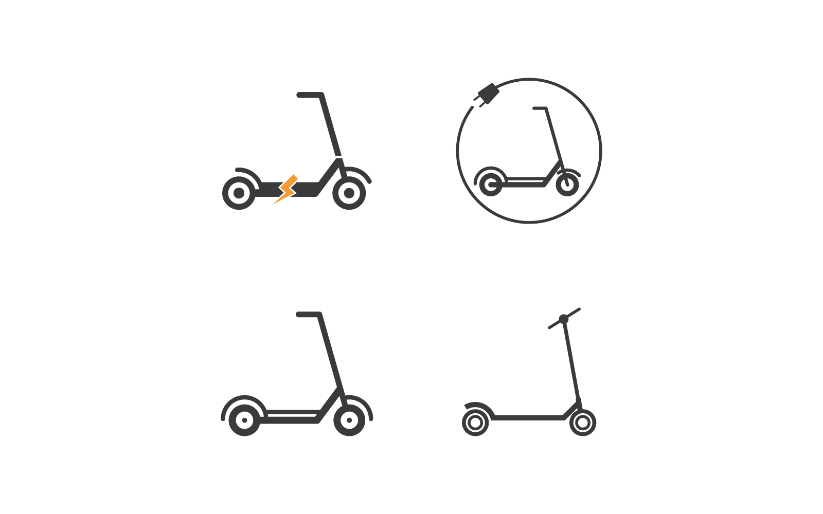 Scooter icon vector template flat design eps 10