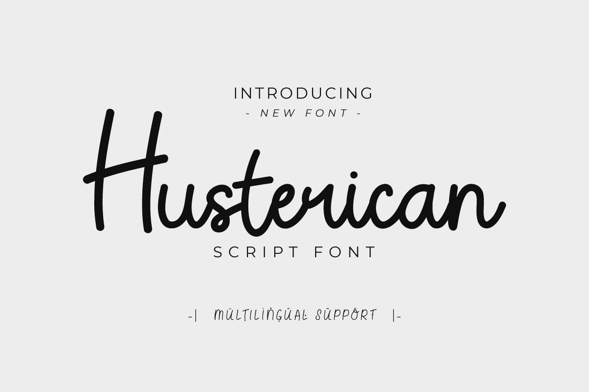 Husterican - Script Monoline Font