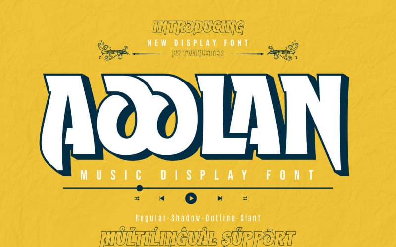 Aoolan - Music Display Font