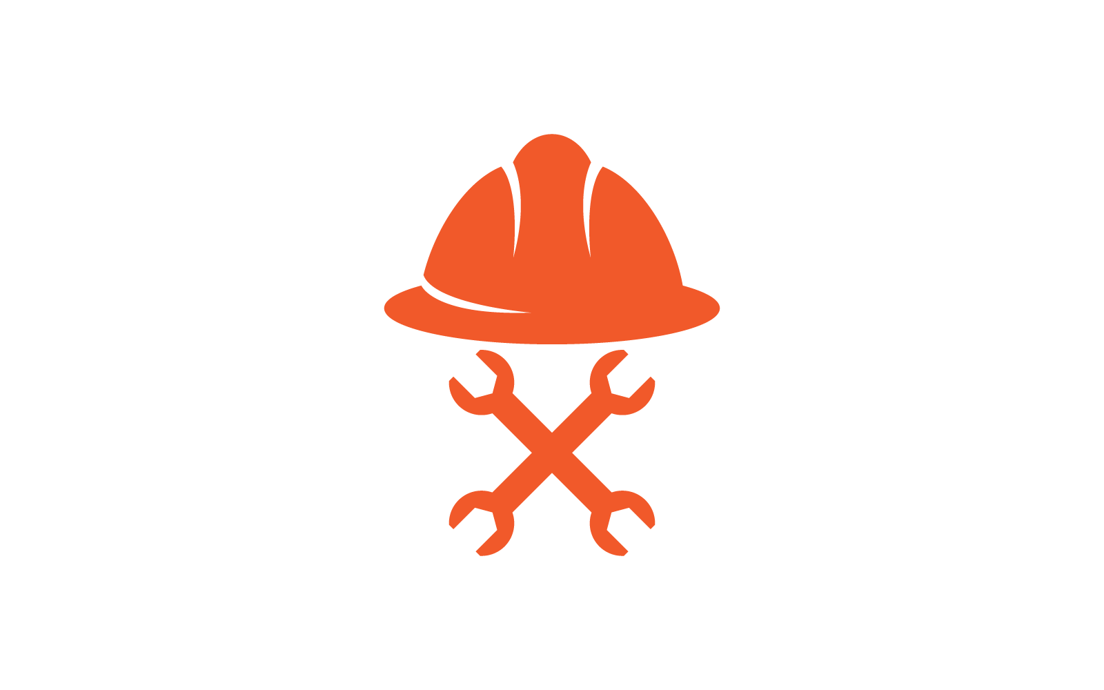 Bouwvakker hoed of werknemer helm logo vector
