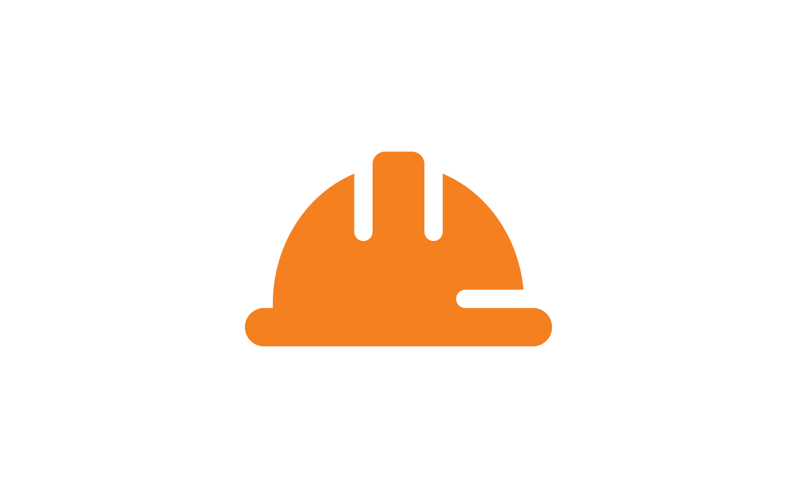 Chapéu de trabalhador da construção civil ou modelo de vetor de logotipo de capacete de trabalhador