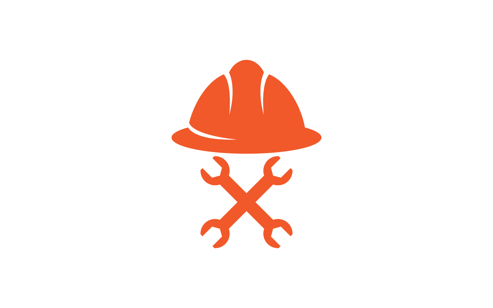 Construction worker hat or worker helmet logo vector
