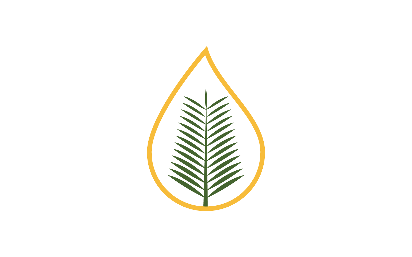Design piatto del modello vettoriale del logo dell'olio di palma