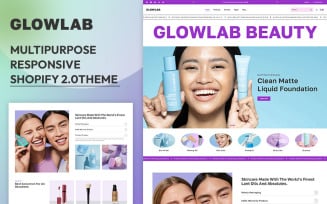 Glowlab - Beauty Cosmetics & Skincare Multipurpose Responsive Shopify 2.0 Theme