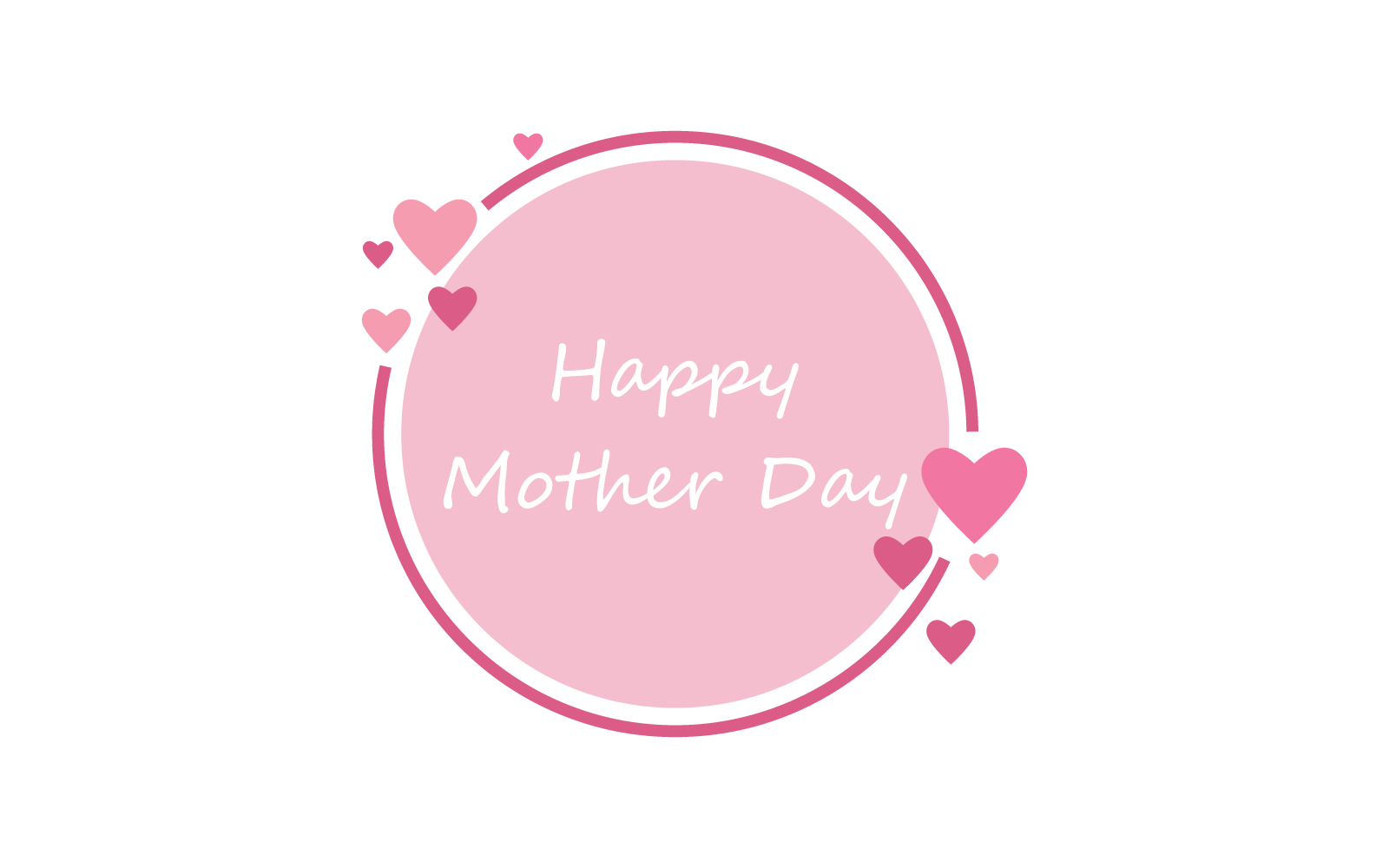 Glückliche Muttertagspostkarte oder Logo-Vektor-Flachdesign
