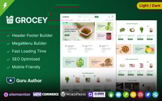 Grocey - Grocery Fruits and Vegetables Elementor WooCommerce Theme