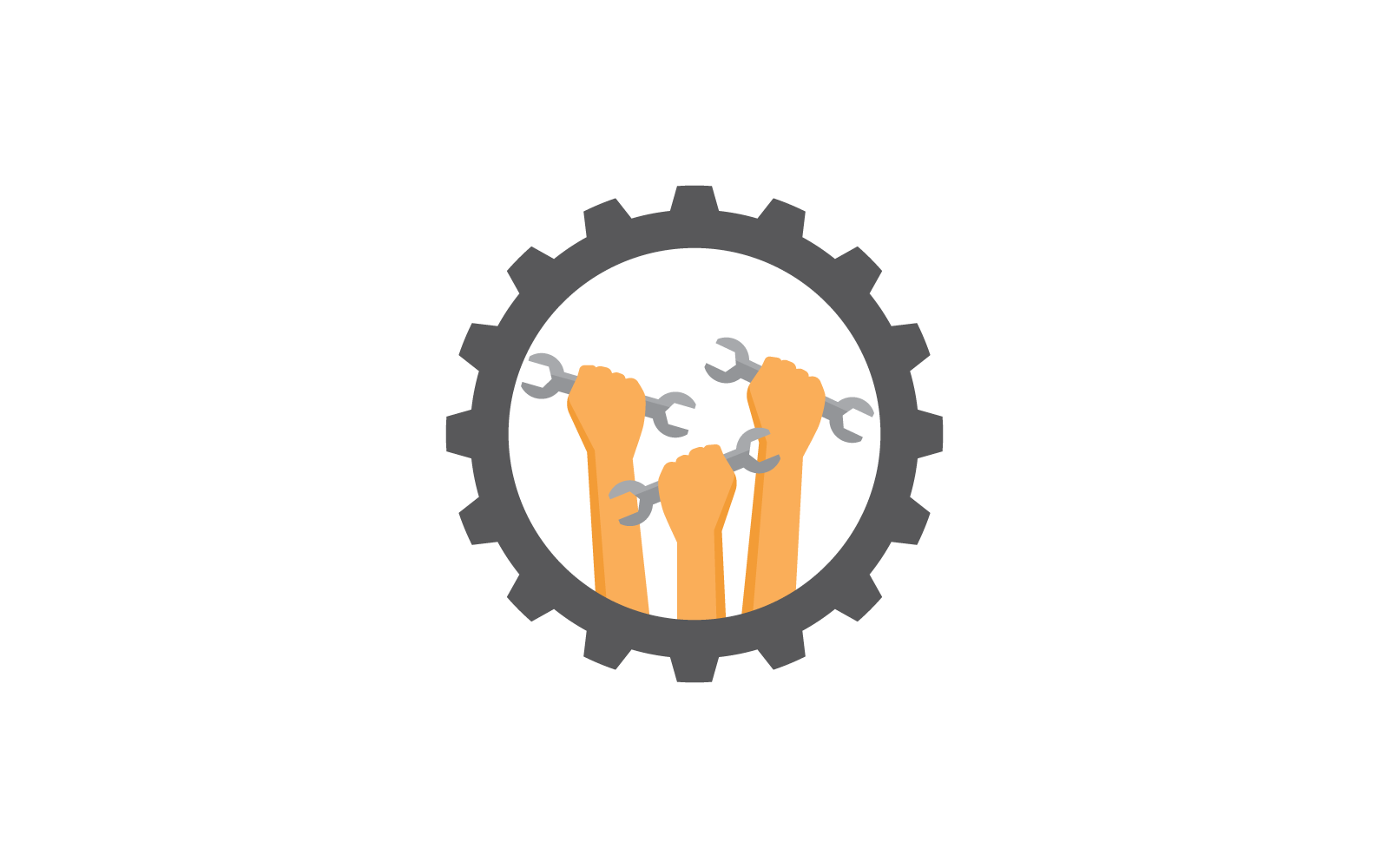 Happy labour day 1 may logo design template