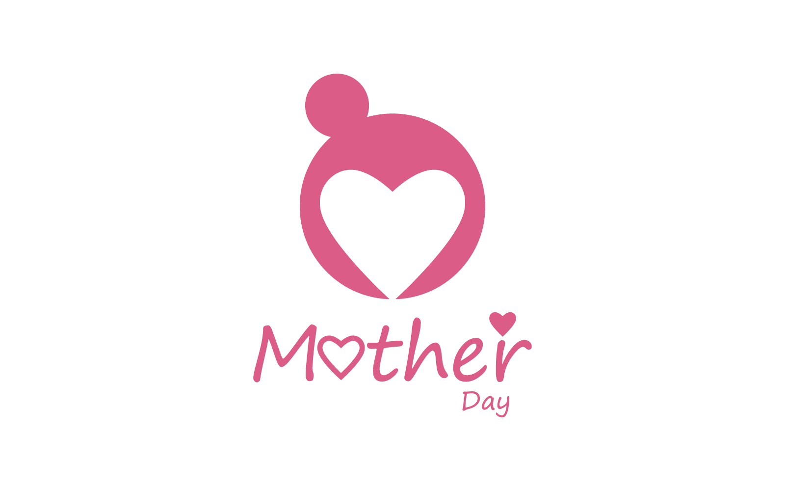 Happy mother's day postcard or logo template