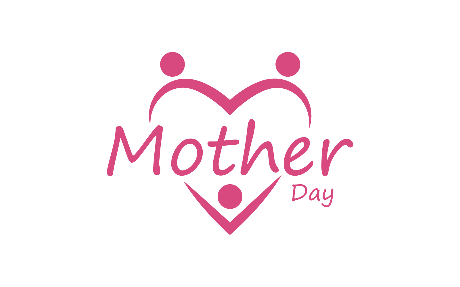 Happy mother's day postcard or logo vector design