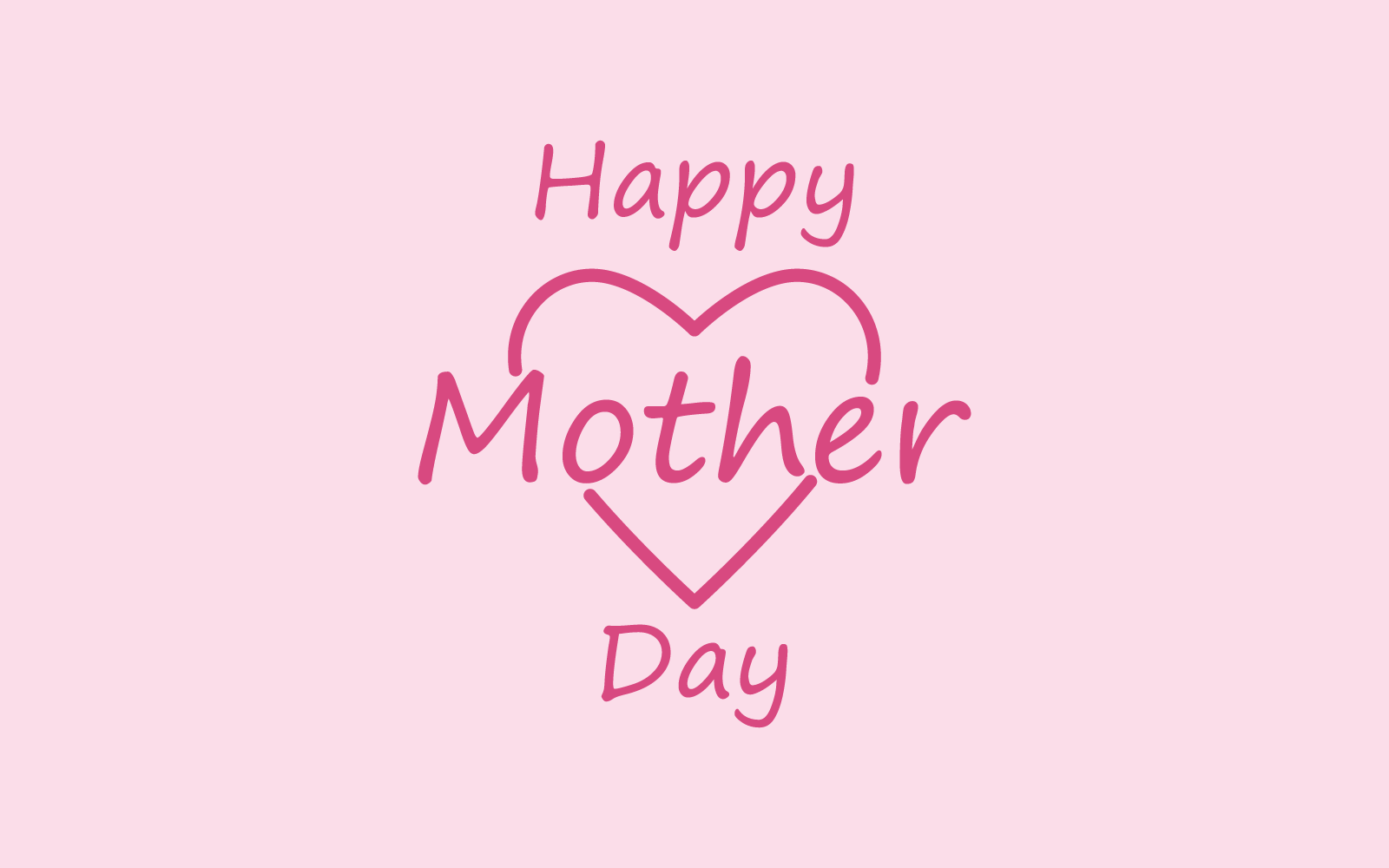 Happy mother's day postcard or logo vector template