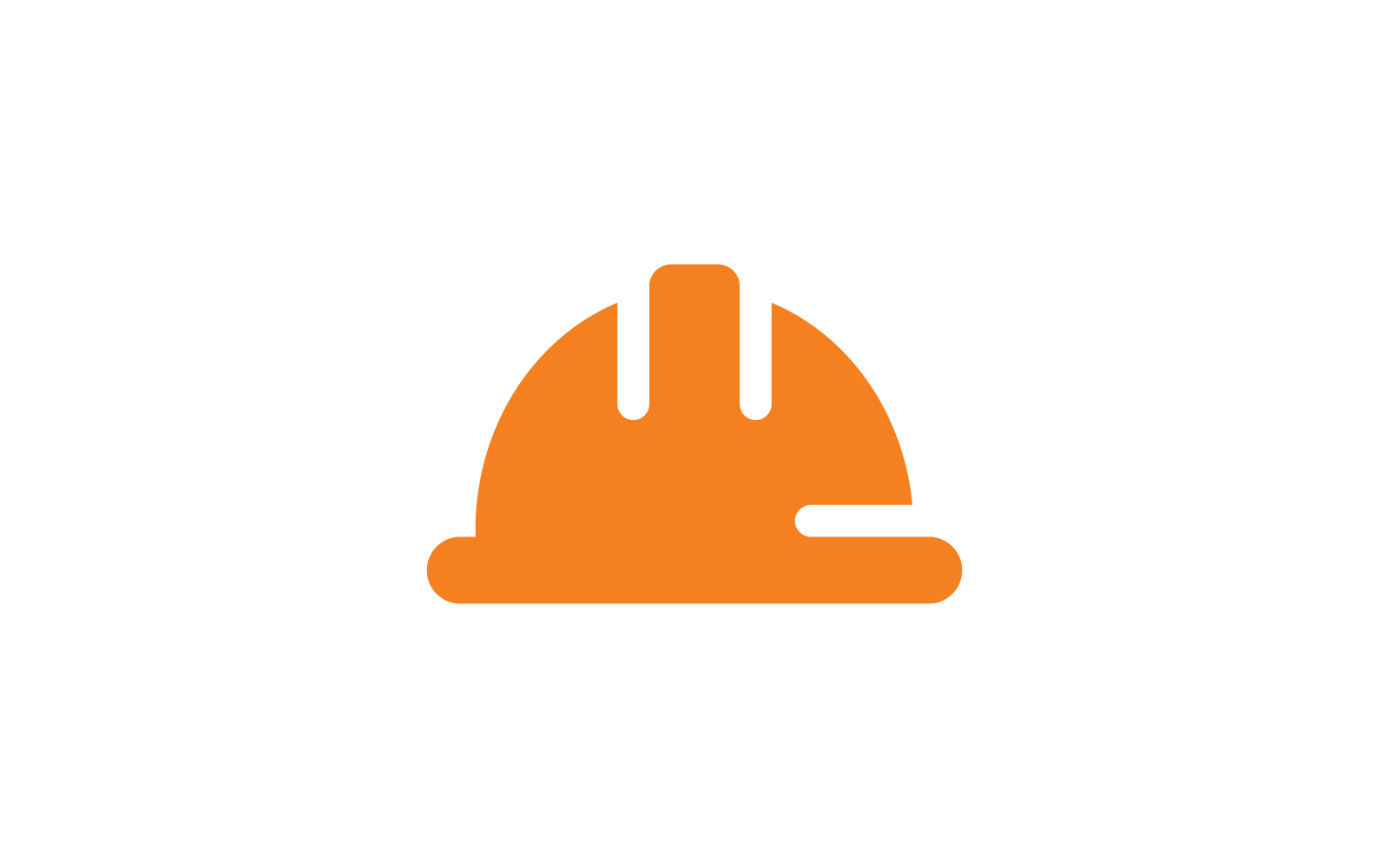 Logo-Vektorvorlage für Bauarbeiterhut oder Arbeiterhelm