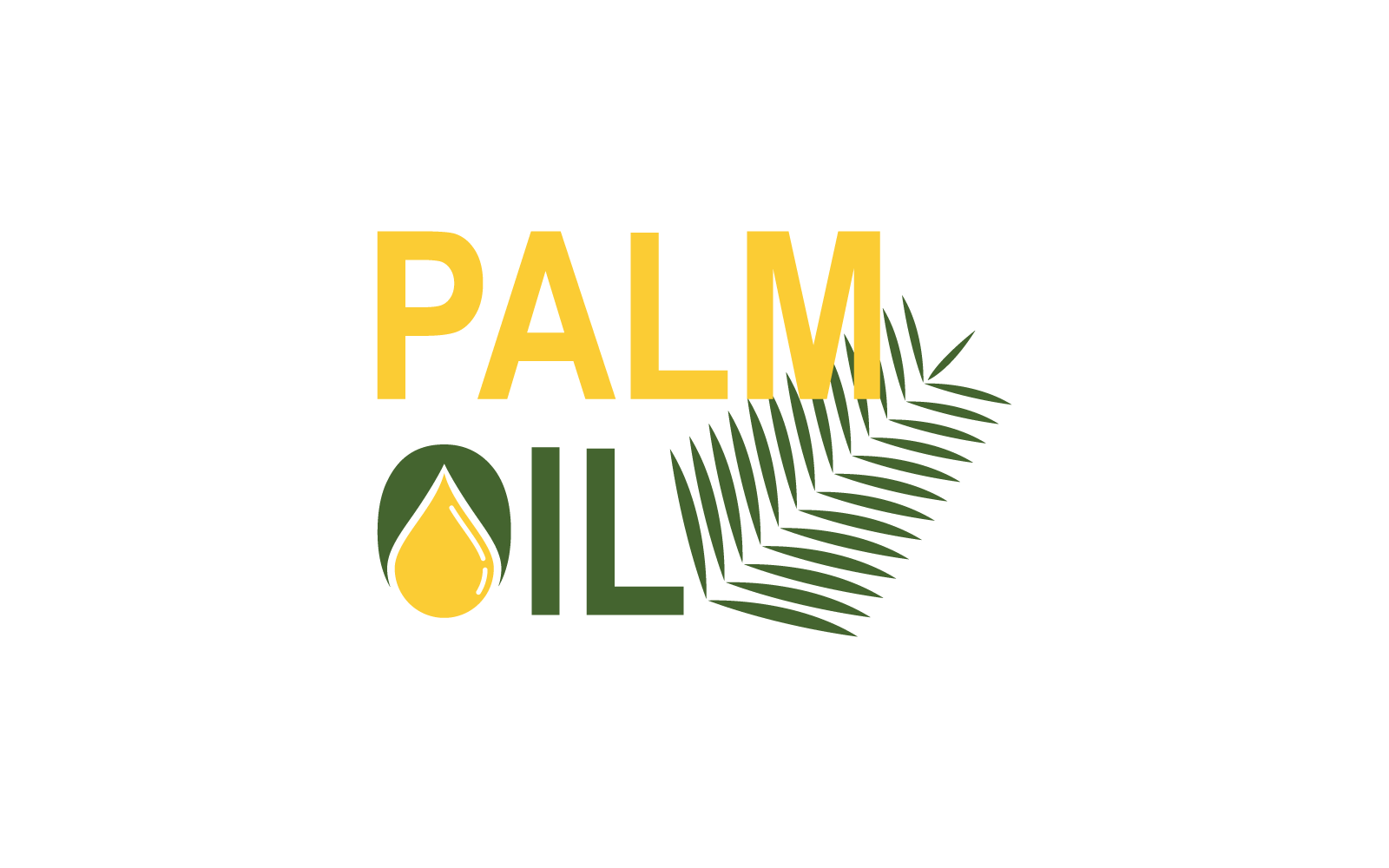 Modello di illustrazione vettoriale del logo dell'olio di palma