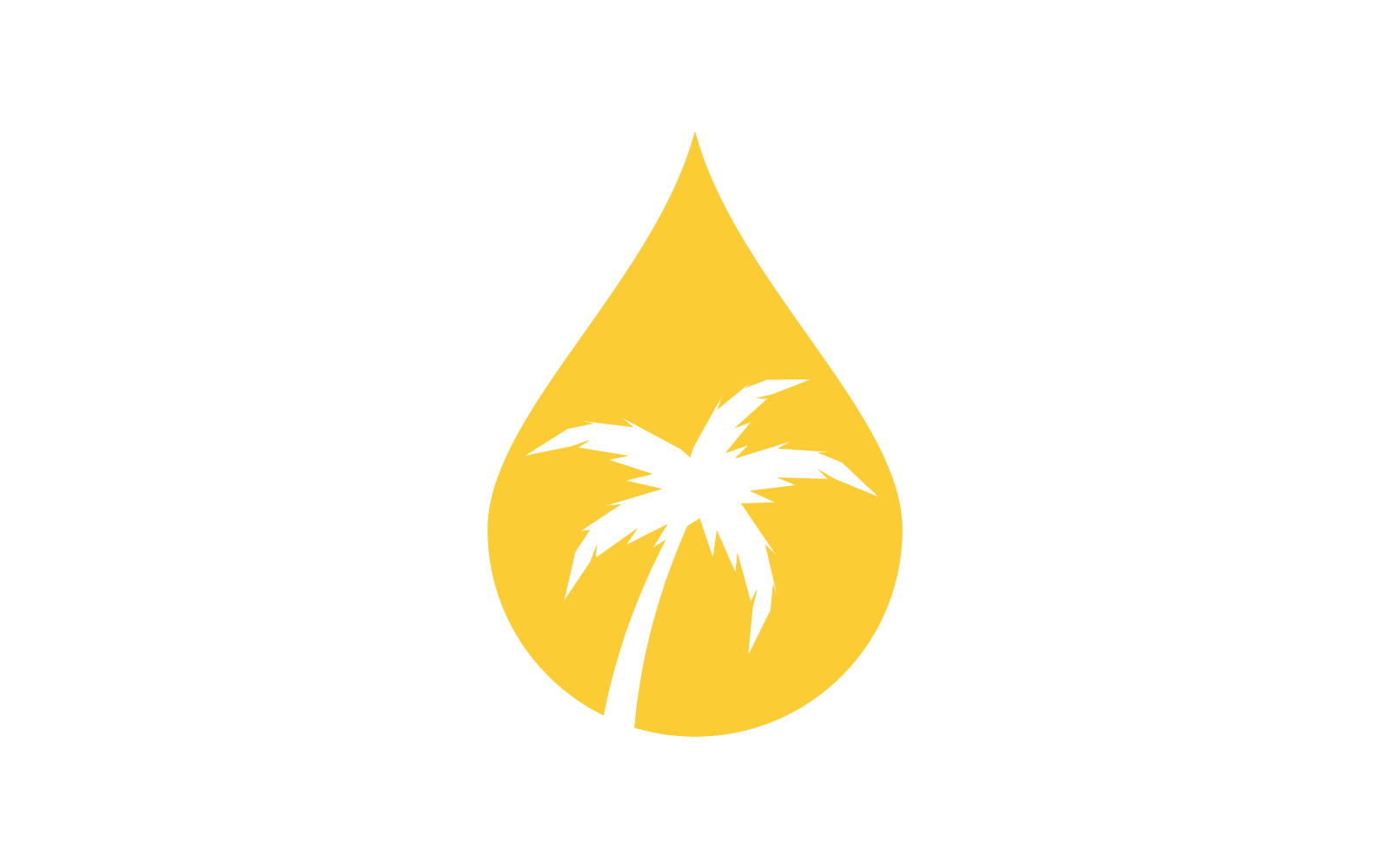 Palm oil logo illustration icon vector flat design
