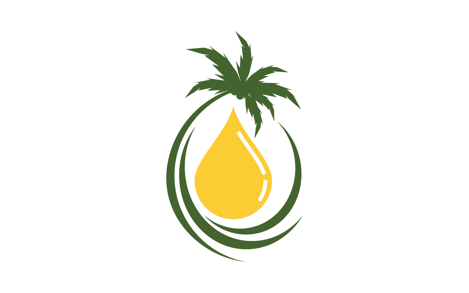 Palm oil logo vector illustration flat design