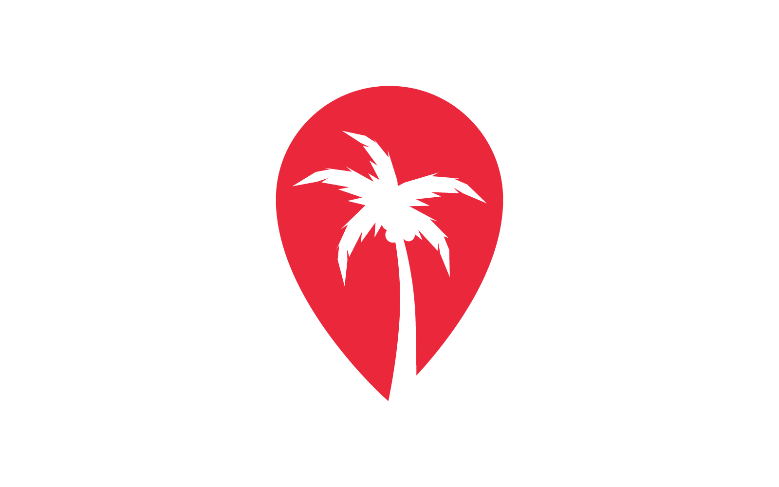 Palm tree leaf logo template vector design