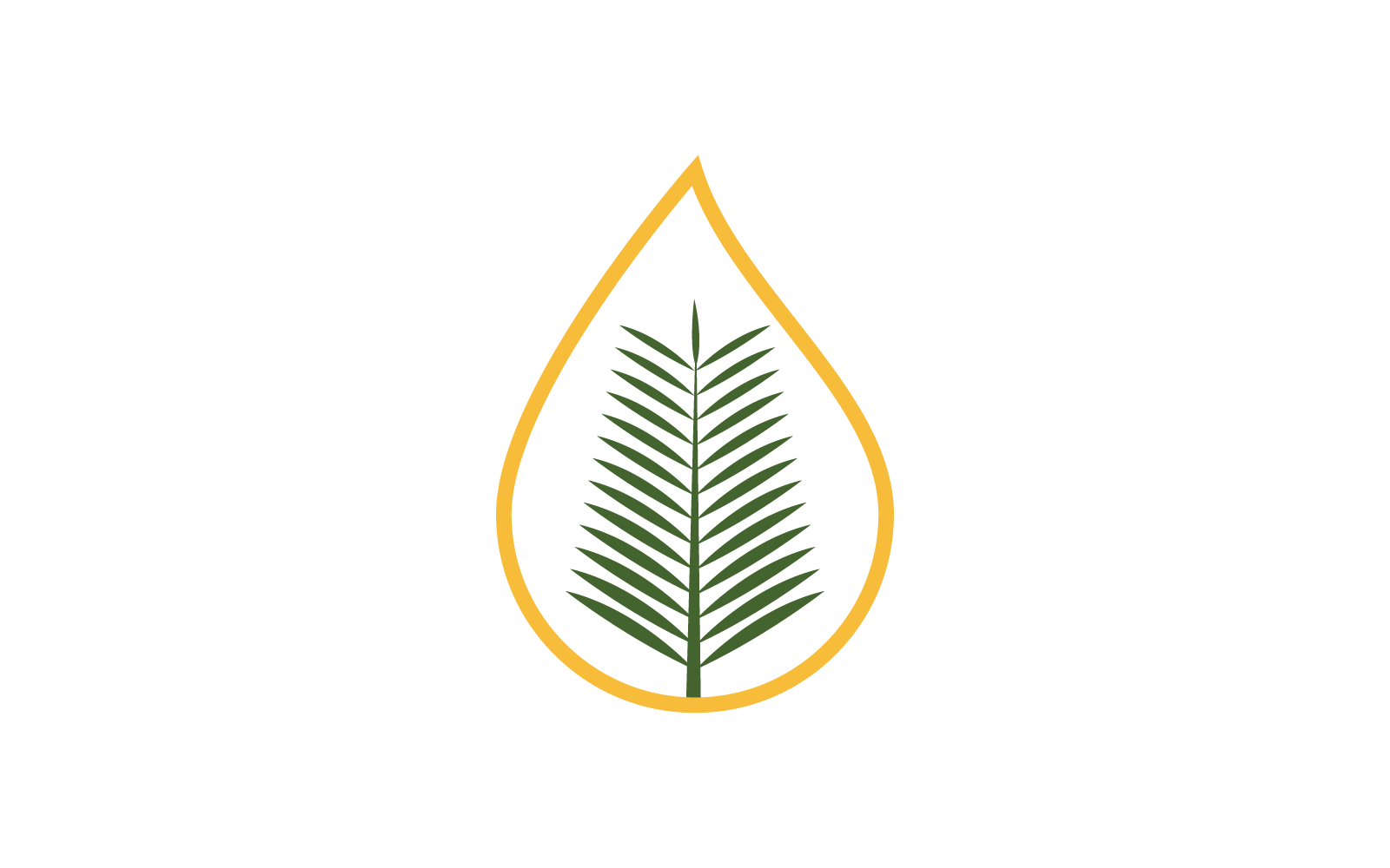 Palmöl-Logo-Vektorvorlage, flaches Design
