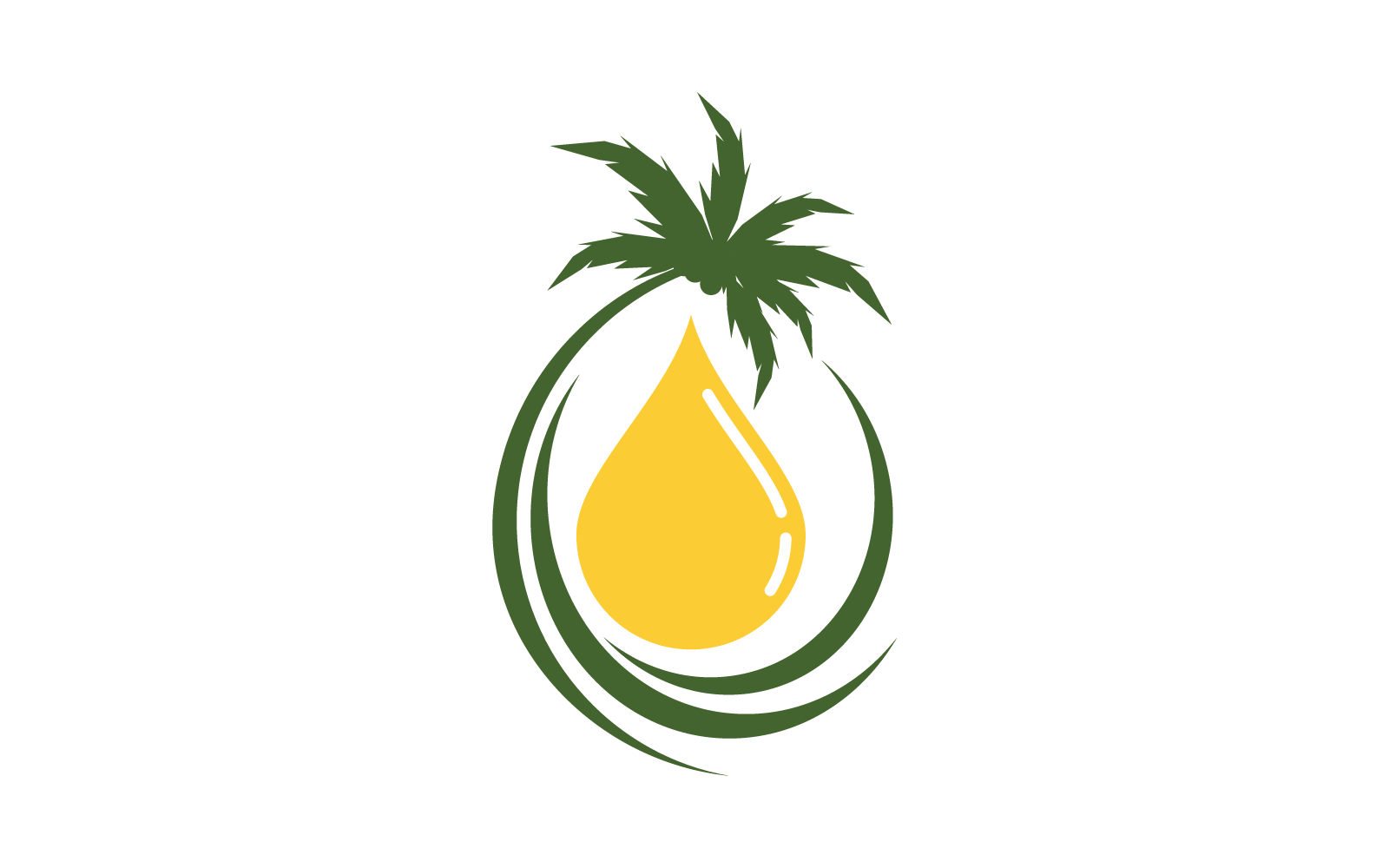 Palmolie logo vector illustratie plat ontwerp