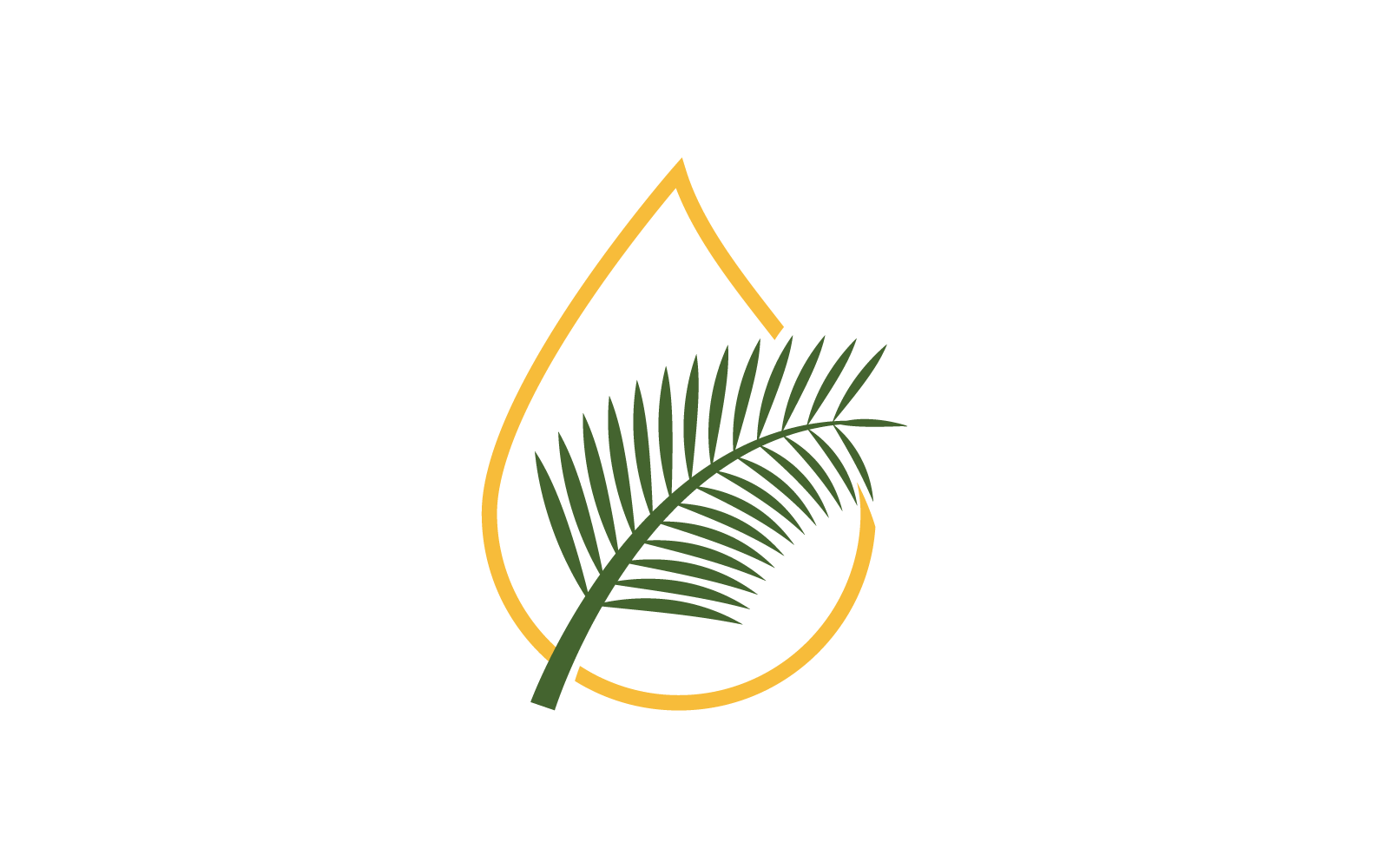 Palmolie logo vector platte ontwerpsjabloon