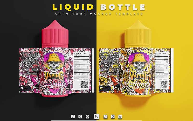 Vape Liquid Bottle Mockup 1 Product Mockup