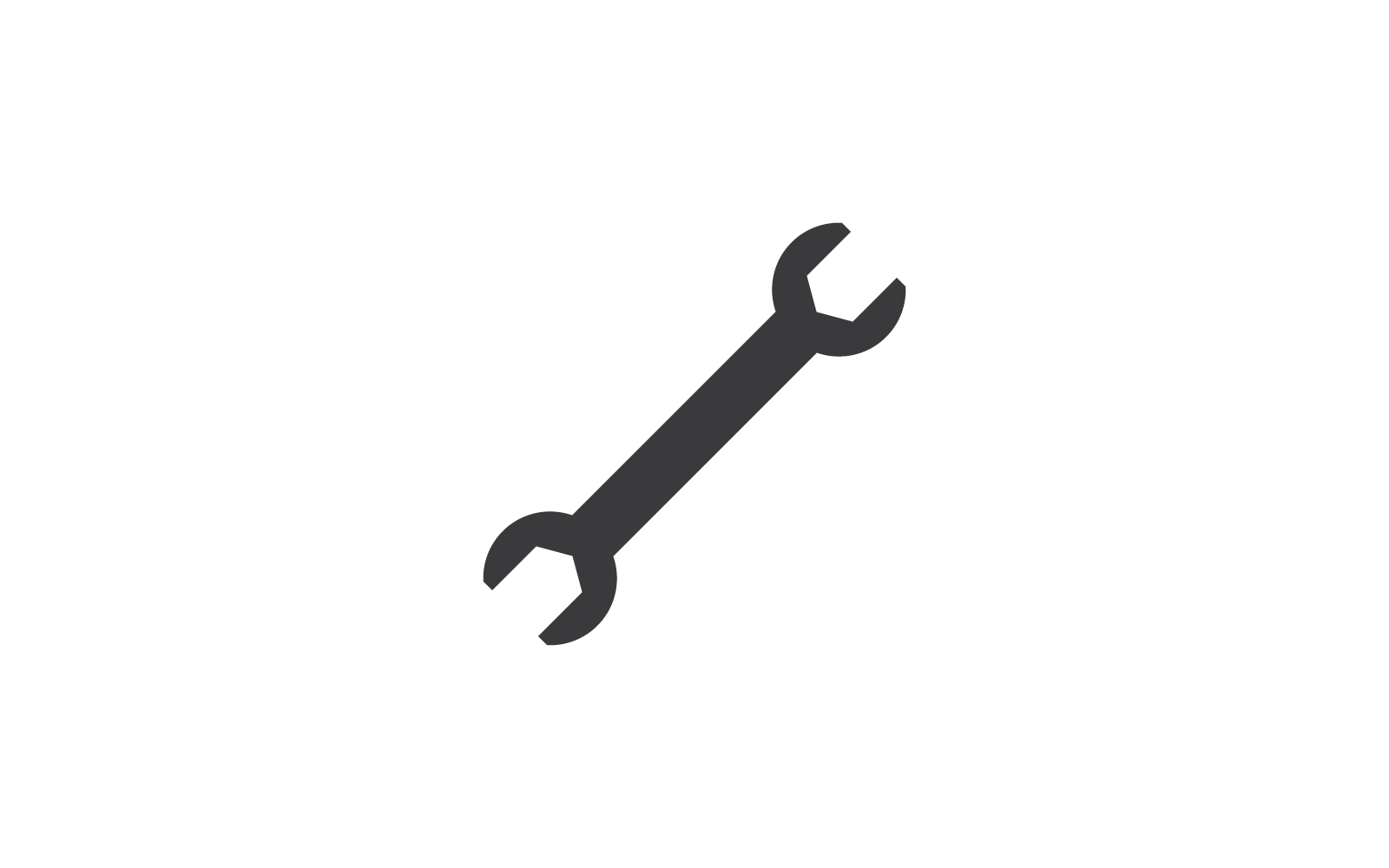 Векторный плоский дизайн логотипа гаечного ключа