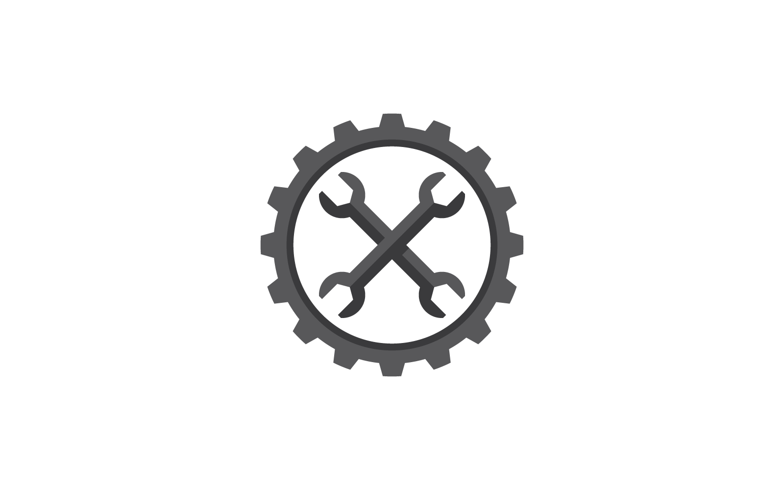 Wrench logo illustration icon vector flat design