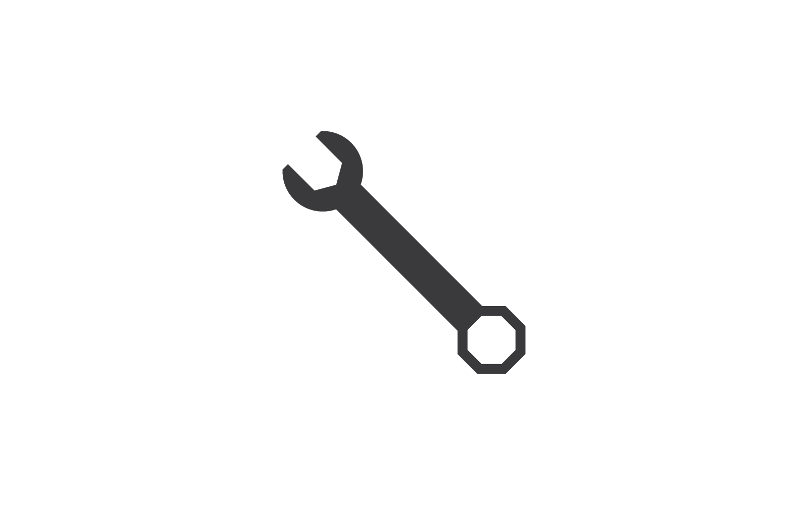 Wrench logo vector flat design illustration template